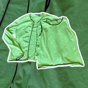 Lime green Croft & Barrow tank top and cardigan sweater set